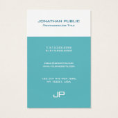 Elegant Colors Trendy Design Modern Monogram Visitekaartje (Achterkant)