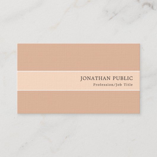 Elegant Colour Harmony Modern Premium Linen Luxury Visitekaartje (Voorkant)