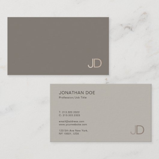 Elegant Colour Harmony Modern Professional Monogra Visitekaartje (Voorkant / Achterkant)