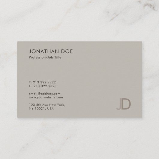 Elegant Colour Harmony Modern Professional Monogra Visitekaartje (Achterkant)