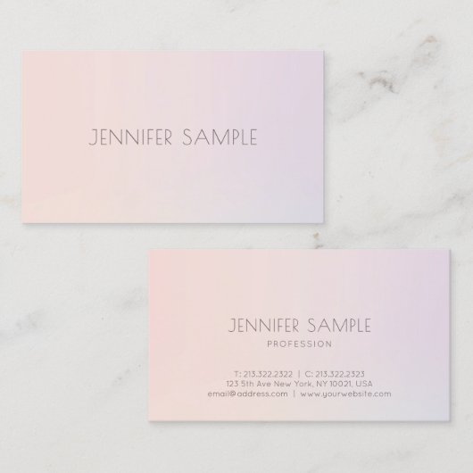 Elegant Colour Harmony Modern Professional Plain Visitekaartje (Voorkant / Achterkant)