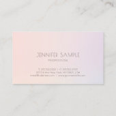 Elegant Colour Harmony Modern Professional Plain Visitekaartje (Achterkant)