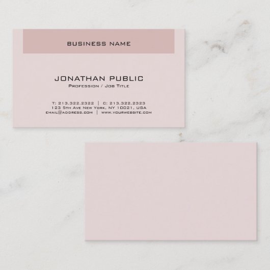 Elegant Colour Harmony Modern Simple Professional Visitekaartje (Voorkant / Achterkant)