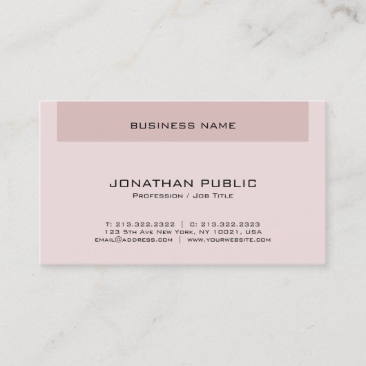 Elegant Colour Harmony Modern Simple Professional Visitekaartje (Voorkant)