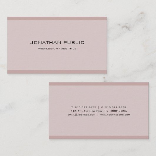 Elegant Colour Harmony Modern Simple Professional Visitekaartje (Voorkant / Achterkant)