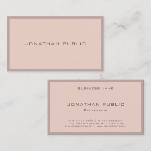 Elegant Colour Harmony Moderne Eenvoudige Stijlvol Visitekaartje (Voorkant / Achterkant)