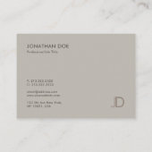 Elegant Colour Harmony Monogram Modern Professiona Visitekaartje (Achterkant)