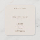 Elegant Colour Harmony Professional Sjabloon Luxe Vierkante Visitekaartje (Achterkant)