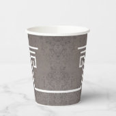 Elegant Column Brown Papieren Bekers (Links)