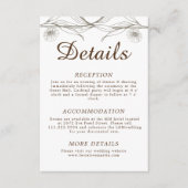 Elegant Comfort Licht Groen Bloemen Bruiloft Detai Informatiekaartje (Voorkant)