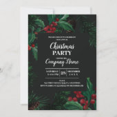 Elegant Company Cocktail-kerstfeest Uitnodiging (Voorkant)