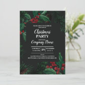 Elegant Company Cocktail-kerstfeest Uitnodiging (Staand voorkant)