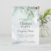 Elegant Company Cocktail-kerstfeest Uitnodiging (Staand voorkant)