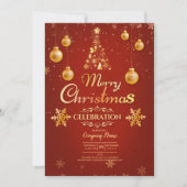 Elegant Company Cocktail-kerstfeest Uitnodiging (Voorkant)