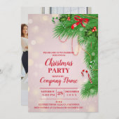 Elegant Company Cocktail-kerstfeest Uitnodiging (Voorkant / Achterkant)