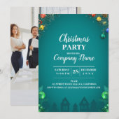 Elegant Company Cocktail Kerstparty Invita Kaart (Voorkant / Achterkant)