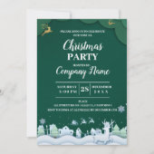 Elegant Company Cocktail Kerstparty Invitat Kaart (Voorkant)