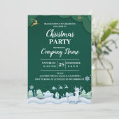 Elegant Company Cocktail Kerstparty Invitat Kaart (Staand voorkant)