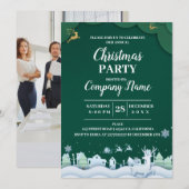 Elegant Company Cocktail Kerstparty Invitat Kaart (Voorkant / Achterkant)