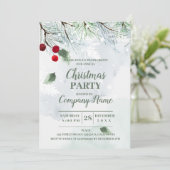 Elegant Company Cocktail Kerstparty Kaart (Staand voorkant)