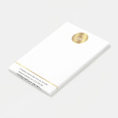 Elegant Company Logo Faux Gold Effect Branded Post-it® Notes (Schuin)