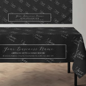 Elegant Company Logo Trade Show Branded Black Tafelkleed