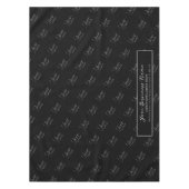Elegant Company Logo Trade Show Branded Black Tafelkleed (Voorkant)