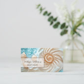Elegant Conch Coastal Visitekaartje (Staand voorkant)