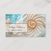 Elegant Conch Coastal Visitekaartje (Voorkant)