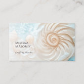 Elegant Conch Coastal Visitekaartje (Voorkant)