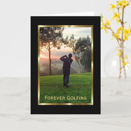 Elegant condoleances Kaart voor Golfer (Gele Bloem)