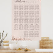 Elegant confetti | 20 + Tafelbruiloft Poster (Keuken)
