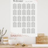 Elegant confetti | 20 + Tafelhuwelijk Poster (Keuken)