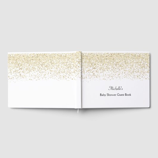 Elegant confetti baby shower gastenboek (Volledig)