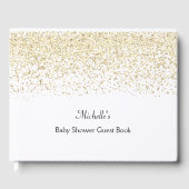 Elegant confetti baby shower gastenboek (Voorkant)