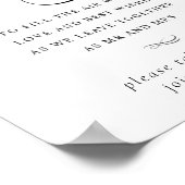 Elegant Confetti Black Calligrafie | Favorietabel Poster (Hoek)