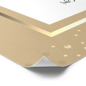 Elegant Confetti Bruiloft Feestelijke Welkom Bord Poster (Hoek)