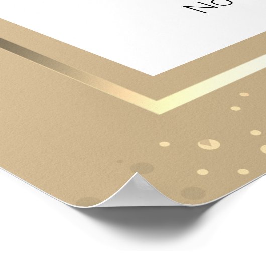 Elegant Confetti Bruiloft Feestelijke Welkom Bord Poster (Hoek)