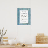Elegant Confetti Bruiloftsfeest Welkomstbord Poster (Keuken)