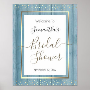 Elegant Confetti Bruiloftsfeest Welkomstbord Poster