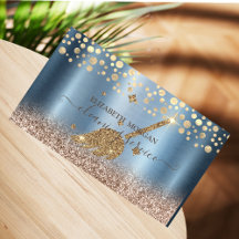 Elegant Confetti Glitter Blue