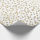 Elegant Confetti - Goudbedrukte Stippen Cadeaupapier (Hoek)