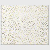 Elegant Confetti - Goudbedrukte Stippen Cadeaupapier (Vlak)