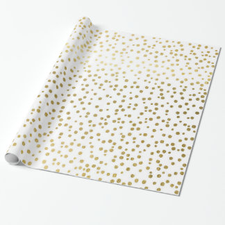 Elegant Confetti - Goudbedrukte Stippen Cadeaupapier