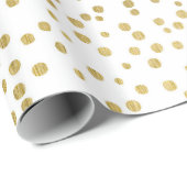 Elegant Confetti - Goudbedrukte Stippen Cadeaupapier (Rol Hoek)