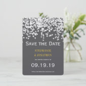 Elegant Confetti Om het even welke Kleur getoond G Save The Date (Staand voorkant)