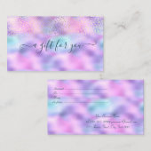 Elegant Confetti Ombre Holographic Iridescent Kortingskaartje (Voorkant / Achterkant)