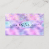 Elegant Confetti Ombre Holographic Iridescent Kortingskaartje (Voorkant)