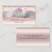 Elegant Confetti, penseelstreek, macro's Visitekaartje (Voorkant / Achterkant)