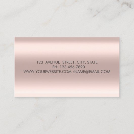 Elegant Confetti, penseelstreek, macro's Visitekaartje (Achterkant)